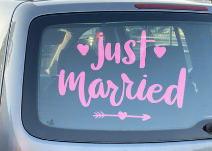 Just Married - Wedding- Decal / Car Sticker