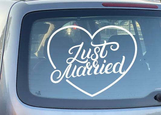 Just Married - Wedding- Decal / Car Sticker