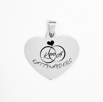 Personalized Engraved necklaces heart