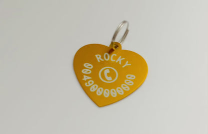 Pet tag ID personalized from aluminium