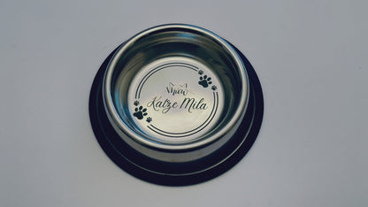 Pet Stainless Steel Bowl with rubber base ring