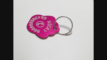 Pet tag ID personalized from aluminium