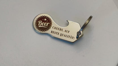 Personalized shopping chip bottle opener