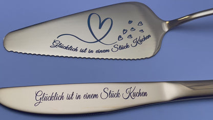 Personalized engraved cake server