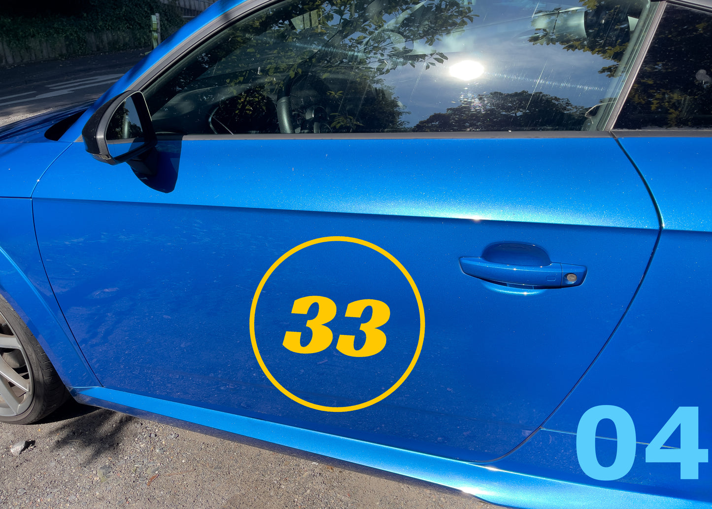 Racing car custom number- Decal / Car Sticker