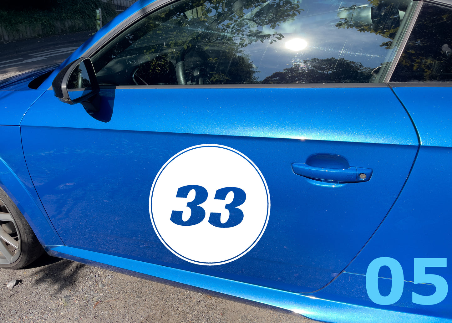 Racing car custom number- Decal / Car Sticker