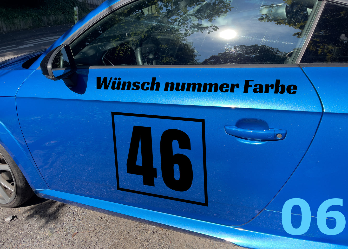 Racing car custom number- Decal / Car Sticker