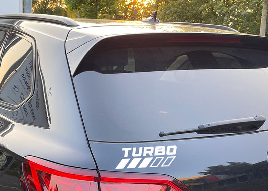 Turbo - selbstklebender Vinyl-Aufkleber - Aufkleber für Autofenster/-tür